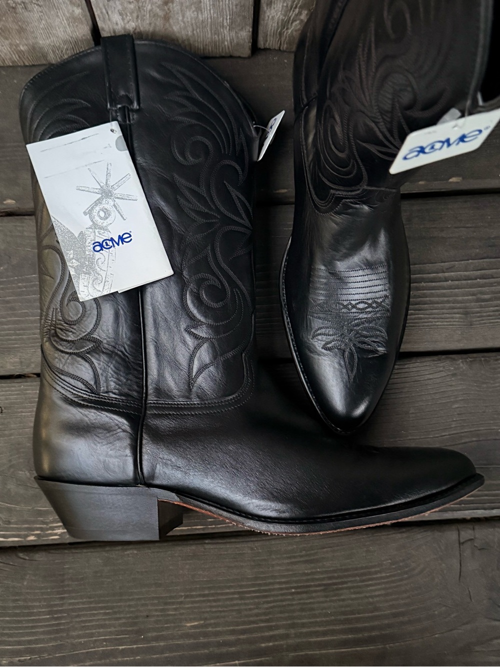 Vintage Men's Acme Cowboy Boots. Unworn with Original Tags! - Picture 4 of 8